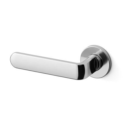 1801L chrome PP33 deurkruk op rozet linkswijzend, 51x6mm
