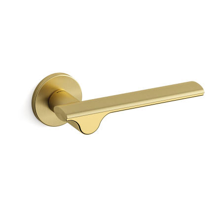 3191 Ara deurkruk op rozet, satinmessing/messing gepolijst