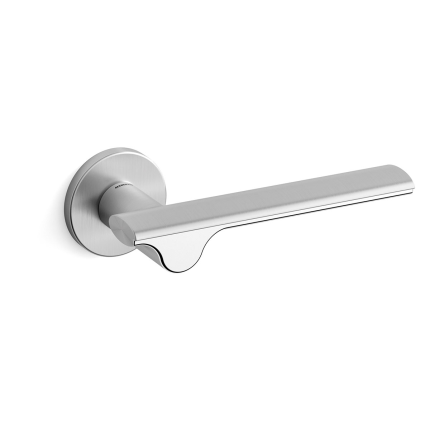 3191L Ara deurkruk op rozet linkswijzend, satinchrome/chrome