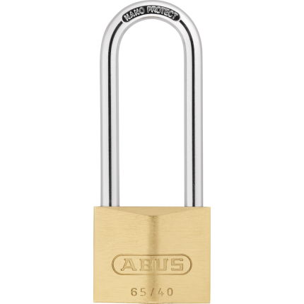 Abus 65/40HB63 hangslot hoge beugel 40mm messing