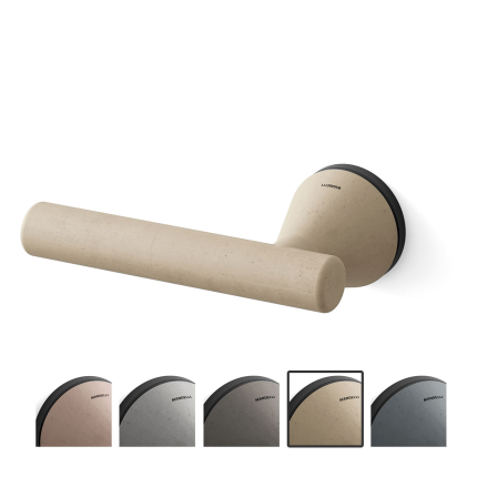 8021L Juno deurkruk op rozet linkswijzend, mat zwart-zand