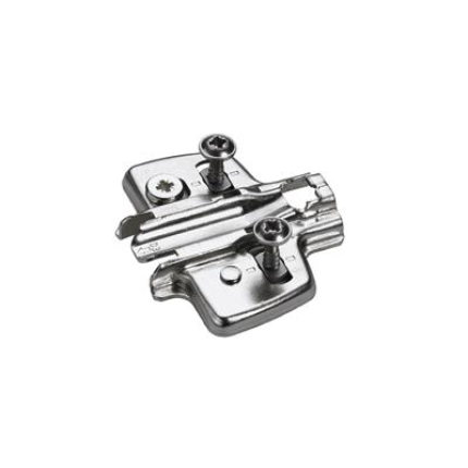 9075086 kruismontageplaat met spaanplaatschroeven, montageplaatdikte 1,5 mm
