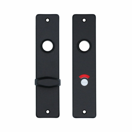 Aluminium binnendeurschild rechthoekig 180x41x6 mm WC63, zwart