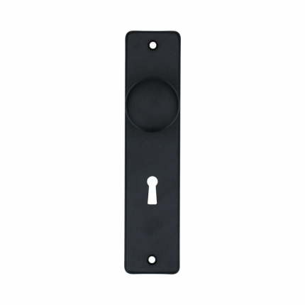 Aluminium binnendeurschild rechthoekig met knop 180x41x6 mm BB56, zwart