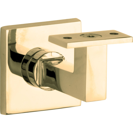 Artitec Wallebroek leuninghouder Bauhaus M10 vlak, messing ongelakt