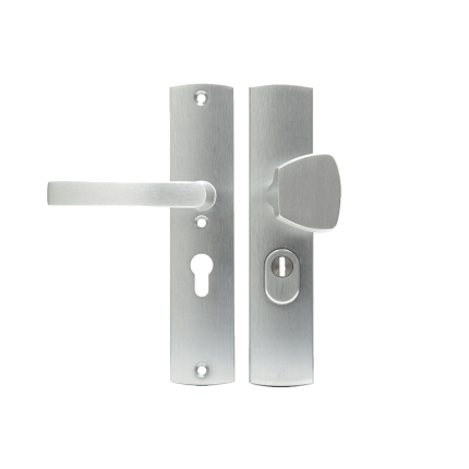AXA 6665 Curve S-knop/kruk VH garnituur met kerntrekbeveiliging, PC55