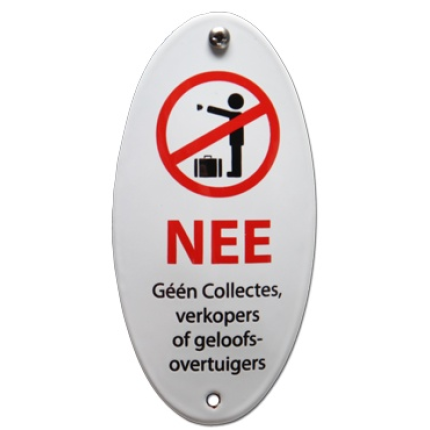 BB-07 emaille anti-verkopersbord