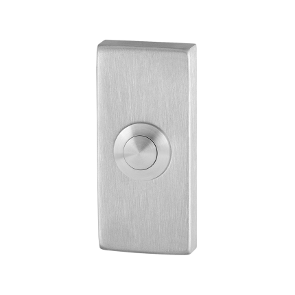 Beldrukker GPF9827.01 rechthoekig 70x32x10 mm RVS geborsteld