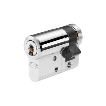 BKS janus 4601 halve cilinder, vernikkeld messing