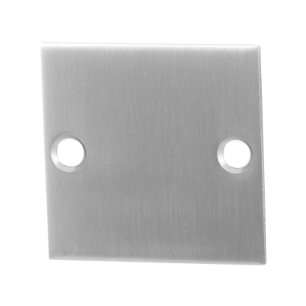 Blinde rozet GPF0900.08 50x50x2mm RVS geborsteld