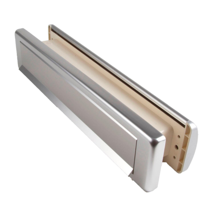Briefplaat EP 965 met schacht en tochtklep Climate Comfort dd 53/57 mm, rechthoekig