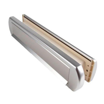 Briefplaat EP 975 met schacht en tochtklep Climate Comfort dd 53/57 mm, afgerond