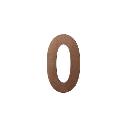 Bronze blend huisnummer 0 L, 200 mm