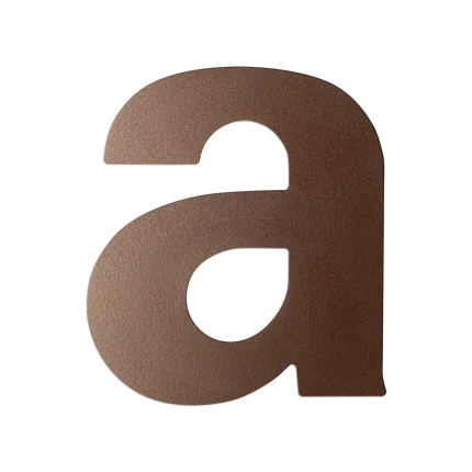 Bronze blend letter A plat, 110 mm