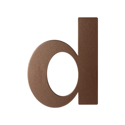 Bronze blend letter D plat, 110 mm