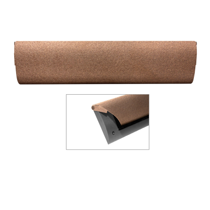 CC Briefplaat binnen met kunststof houder en luxe RVS klep in finish Bronze blend
