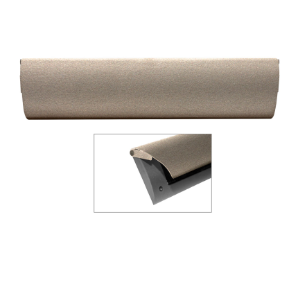 CC Briefplaat binnen met kunststof houder en luxe RVS klep in finish Mocca blend