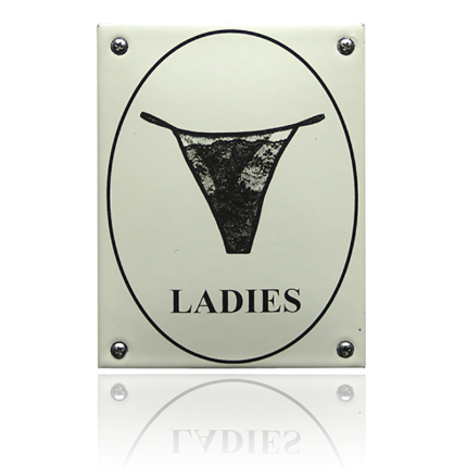 WC-09 TopEmaille crème pictogram 'Damestoilet' 100 x 140mm