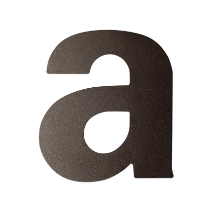 Dark blend letter A plat, 110 mm