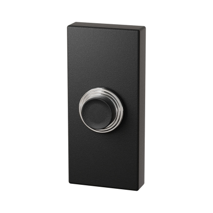 Deurbel GPF8826.01 zwart rechthoekig 70x32x10mm