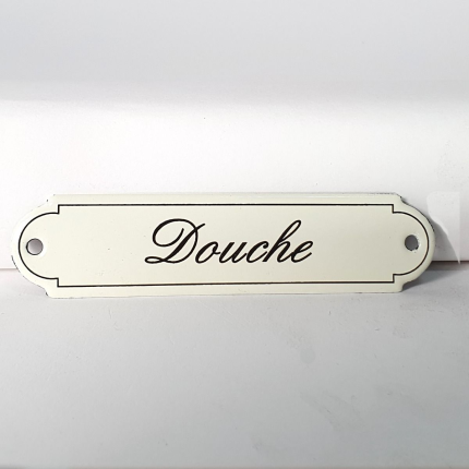 NP-KS-S2-6 TopEmaille Crème deurbordje 'Douche' gebold klassiek 115x27mm
