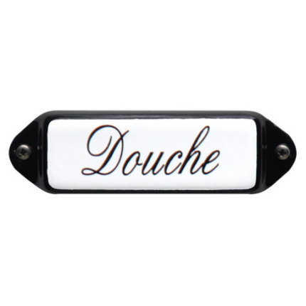 Deurbordje emaille 'Douche' model oor