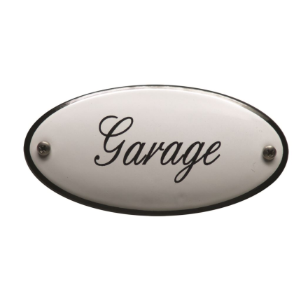 Deurbordje emaille 'Garage' ovaal
