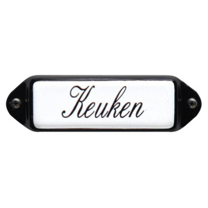 Deurbordje emaille 'Keuken' model oor