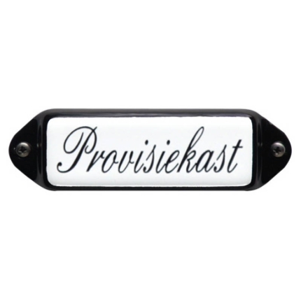 Deurbordje emaille 'Provisiekast' model oor