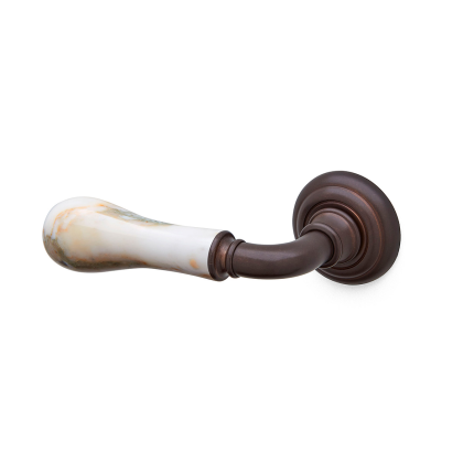 Deurklink op rozet Naxos 8011L antiek brons