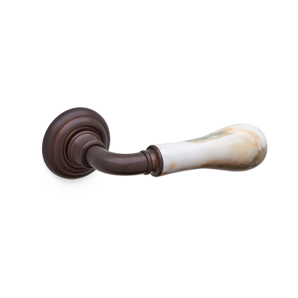 Deurklink op rozet Naxos 8011R antiek brons