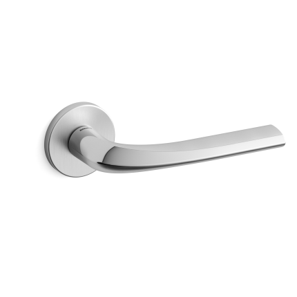 Deurkruk op rozet Filo 721 satinchrome/chrome 51x6mm - rechtswijzend