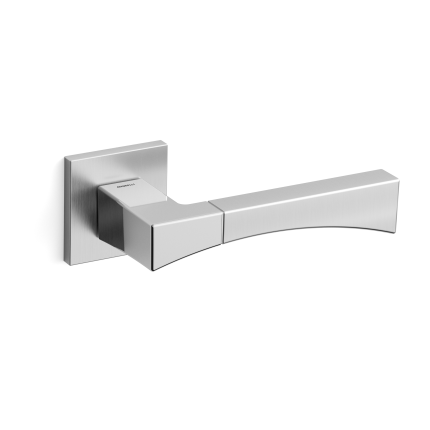Deurkruk op rozet Life 1171 chrome/satinchrome 50x50mm - rechtsswijzend