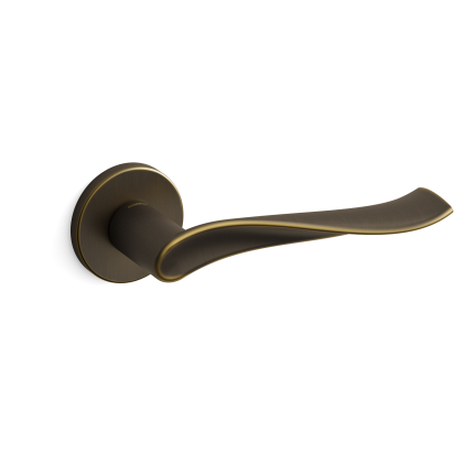 Deurkruk op rozet Spin 731 mat brons 51x6mm