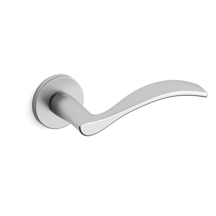 Deurkruk op rozet Zen 711 satinchrome/chrome 51x6mm