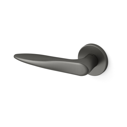 Deurkruk op rozet Zoe 381 grafiet 51x6mm - linkswijzend