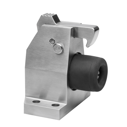 Deurvastzetter met stootrubber, vloermodel Robusto RVS