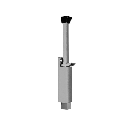 Deurvastzetter met voetstift Heavy duty, luxe 272x97 mm, zilvergrijs