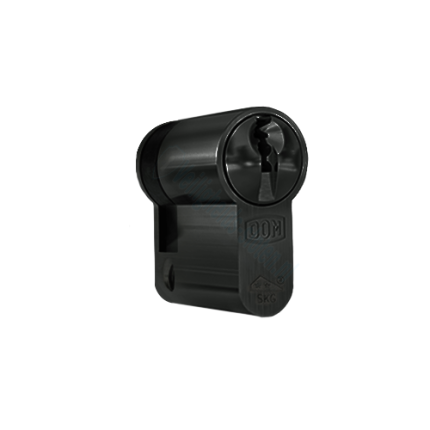 DOM Sigma Plus profielcilinder SKG***, halve cilinder zwart