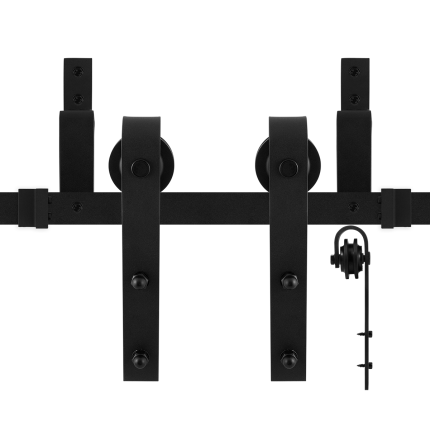 GPF0550.61 dubbel schuifdeursysteem Lanka zwart 220 cm