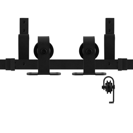 GPF0558.61 dubbel schuifdeursysteem Mutka zwart 220 cm