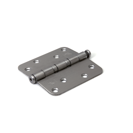 Dulimex kogellagerscharnier enkelwerkend ronde hoeken RVS, 89x89 mm