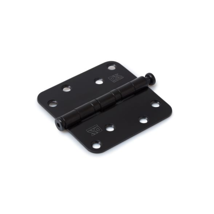 Dulimex kogellagerscharnier enkelwerkend ronde hoeken zwart, 89x89 mm