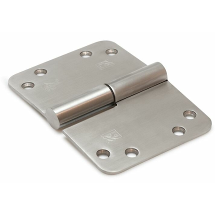 Dulimex kogelstiftpaumelle kantelaaf RVS ronde hoek 125x89mm SKG3 DIN links