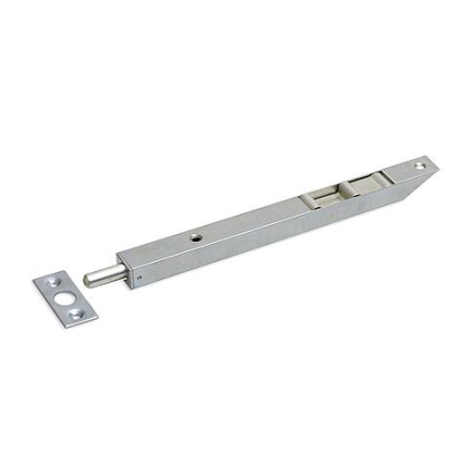 Dulimex pijpkantschuif staal, 17 mm breed, afgeschuind recht 160 mm verzinkt