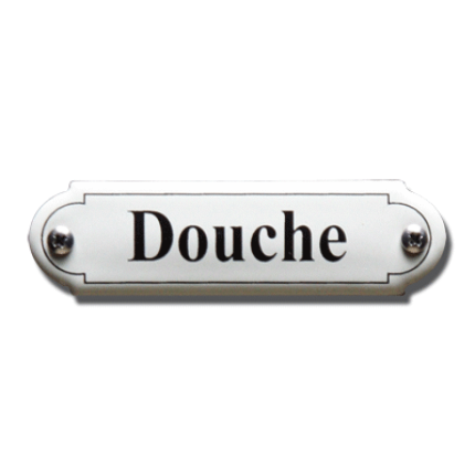 NP-KS-R1-6 TopEmaille Crème deurbordje 'Douche' gebold klassiek 80x22mm