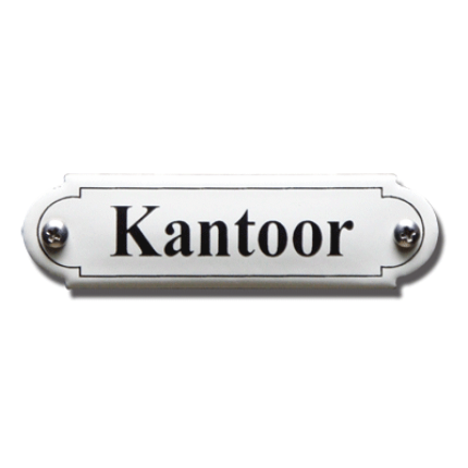 Emaille deurbordje 'Kantoor' gebold klassiek 80x32mm
