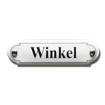 NP-KS-R1-27 TopEmaille crème deurbordje 'Winkel'  gebold klasiek 80x22mm