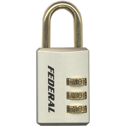 Federal 364 cijfercombinatie hangslot, zilver