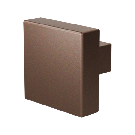 GPF vierkante deurknop 53x53x16 mm Bronze blend, draaibaar